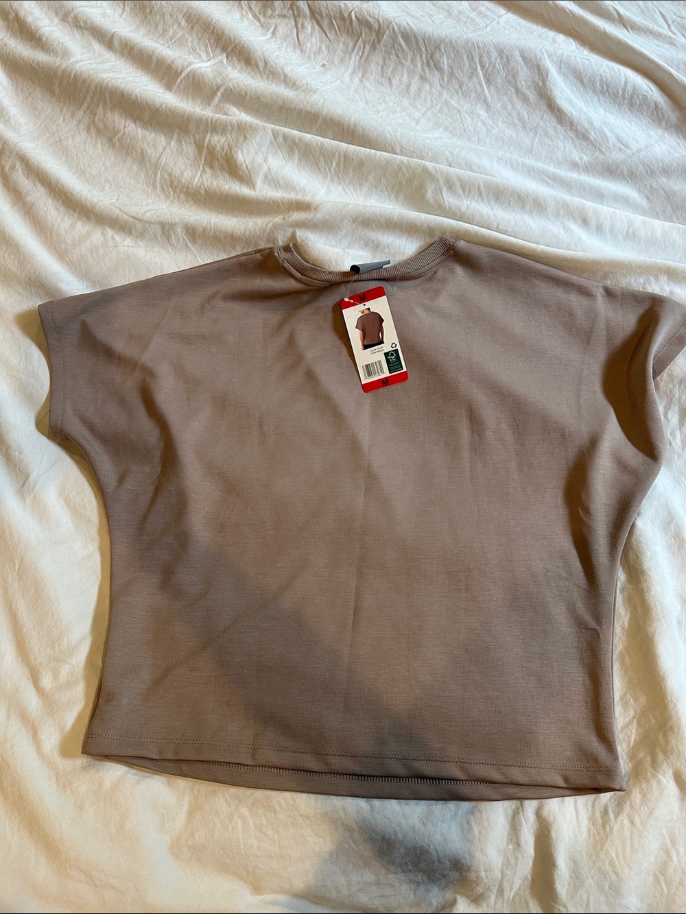 NWT 32 Degrees Women’s Taupe Short-Sleeve Crewneck Tee Medium - Picture 4 of 6